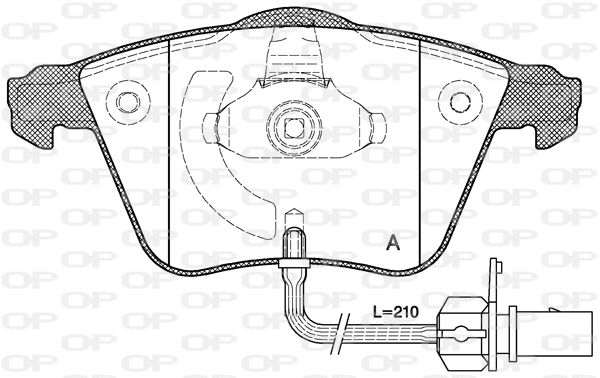 OPEN PARTS Комплект тормозных колодок, дисковый тормоз BPA0964.02